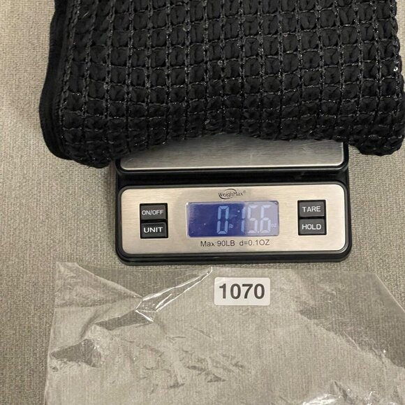 NWT EYN Womens Black Crochet Cardigan Sweater metallic size medium hidden snaps - Picture 7 of 7